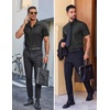 image:imageCOOFANDY Mens Wrinkle Free Dress Shirt Polka Dot Short Sleeve Button Down Business Casual ShirtsBlackpolka Dots