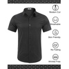 image:imageCOOFANDY Mens Wrinkle Free Dress Shirt Polka Dot Short Sleeve Button Down Business Casual ShirtsBlackpolka Dots