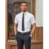 image:imageCOOFANDY Mens Wrinkle Free Dress Shirt Polka Dot Short Sleeve Button Down Business Casual ShirtsWhite
