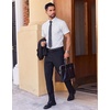 image:imageCOOFANDY Mens Wrinkle Free Dress Shirt Polka Dot Short Sleeve Button Down Business Casual ShirtsWhitepolka Dots