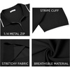 image:imageCOOFANDY Mens Zipper Polo Shirt Casual Knit Short Sleeve Polo T Shirt Classic Fit Shirts1black