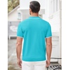 image:imageCOOFANDY Mens Zipper Polo Shirt Casual Knit Short Sleeve Polo T Shirt Classic Fit ShirtsBlue3