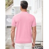 image:imageCOOFANDY Mens Zipper Polo Shirt Casual Knit Short Sleeve Polo T Shirt Classic Fit ShirtsBright Pink