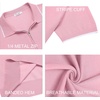 image:imageCOOFANDY Mens Zipper Polo Shirt Casual Knit Short Sleeve Polo T Shirt Classic Fit ShirtsBright Pink