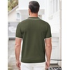 image:imageCOOFANDY Mens Zipper Polo Shirt Casual Knit Short Sleeve Polo T Shirt Classic Fit ShirtsEarmy Green