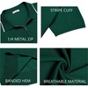 image:imageCOOFANDY Mens Zipper Polo Shirt Casual Knit Short Sleeve Polo T Shirt Classic Fit ShirtsGreen