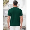 image:imageCOOFANDY Mens Zipper Polo Shirt Casual Knit Short Sleeve Polo T Shirt Classic Fit ShirtsGreen