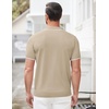 image:imageCOOFANDY Mens Zipper Polo Shirt Casual Knit Short Sleeve Polo T Shirt Classic Fit ShirtsLight Khaki