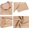 image:imageCOOFANDY Mens Zipper Polo Shirt Casual Knit Short Sleeve Polo T Shirt Classic Fit ShirtsLight Tan