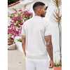 image:imageCOOFANDY Mens Zipper Polo Shirt Casual Knit Short Sleeve Polo T Shirt Classic Fit ShirtsSolid 01 White