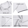 image:imageCOOFANDY Mens Zipper Polo Shirt Casual Knit Short Sleeve Polo T Shirt Classic Fit ShirtsWhite