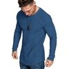 image:imageCOOFANDY Men 2 Pack Muscle Fitted T Shirt Gym Workout Athletic Long Sleeves TeeDenim Blue