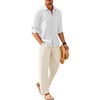 White Shirt/Beige Pants