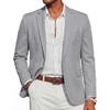 image:imageCOOFANDY Mens Casual Blazer Slim Fit Sport Coats One Button Stylish Business Suit JacketLight Grey