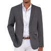 image:imageCOOFANDY Mens Casual Blazer Sport Coats and Blazers Lightweight Two Botton Business Linen Blazer Suit JacketDark Grey