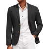image:imageCOOFANDY Mens Casual Cotton Linen Blazer Lightweight Linen Sport Coat Two Button Suit JacketBlack