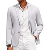 image:imageCOOFANDY Mens Casual Cotton Linen Blazer Lightweight Linen Sport Coat Two Button Suit JacketLight Grey