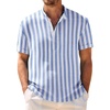 Stripe-white & Light Blue