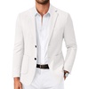 image:imageCOOFANDY Mens Casual Knit Blazer Slim Fit Lightweight Sport Coat Stretch Two Button Suit JacketWhite
