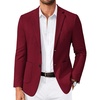 image:imageCOOFANDY Mens Casual Knit Blazer Slim Fit Lightweight Sport Coat Stretch Two Button Suit JacketWine Red
