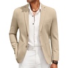 image:imageCOOFANDY Mens Casual Linen Blazer Jacket Lightweight Sport Coats Two Button Suit JacketsKhaki