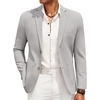 image:imageCOOFANDY Mens Casual Linen Blazer Jacket Lightweight Sport Coats Two Button Suit JacketsLight Grey