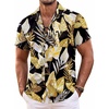 image:imageCOOFANDY Mens Hawaiian Shirt Short Sleeve Floral Button Down Shirts Tropical Summer Beach Shirts Camp Collar ShirtBlack Palm Leaf