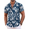 Dark Blue-white Floral