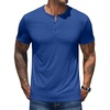image:imageCOOFANDY Mens Henley Shirts Short Sleeve Casual Basic Henley Tee Summer Button Lightweight Stretch T ShirtsSky Blue
