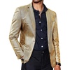 image:imageCOOFANDY Mens Metallic Jacket Regular Fit Blazer Casual 70s Disco Party Sport Coat02gold