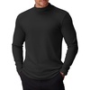 image:imageCOOFANDY Mens Mock Turtleneck Long Sleeve Shirts Basic Thermal Turtle Neck Undershirt Lightweight Pullover Sweaters TopAblack