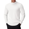 image:imageCOOFANDY Mens Mock Turtleneck Long Sleeve Shirts Basic Thermal Turtle Neck Undershirt Lightweight Pullover Sweaters TopAwhite