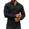 image:imageCOOFANDY Mens Muscle Fit Dress Shirts WrinkleFree Long Sleeve Casual Button Down ShirtsBlack