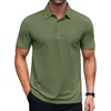 image:imageCOOFANDY Mens Polo Shirts Short Sleeve Slim Fit Casual Solid Basic Golf Shirt Collared TShirtArmy Green