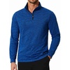 image:imageCOOFANDY Mens Quarter Zip Shirts Workout Fleece Lined Lightweight Long Sleeve Pullover SweatshirtsSky Blue