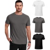 image:imageCOOFANDY Mens Short Sleeve TShirts Crew Neck Casual Summer T Shirts 13 Pack Basic Tee ShirtC BlackDark GreyWhite 3 Pack