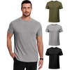 image:imageCOOFANDY Mens Short Sleeve TShirts Crew Neck Casual Summer T Shirts 13 Pack Basic Tee ShirtC BlackLight GreyArmy Green 3 Pack
