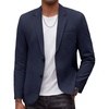 image:imageCOOFANDY Mens Smart Wash Blazer Regular Fit Cotton Sport Coat Casual Suit JacketNavy Blue