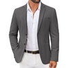 image:imageCOOFANDY Mens Sport Coat Casual Slim Fit Blazer Jacket Lightweight Two Button Suit JacketsDark Grey