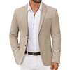 image:imageCOOFANDY Mens Sport Coat Casual Slim Fit Blazer Jacket Lightweight Two Button Suit JacketsKhaki