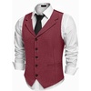 image:imageCOOFANDY Mens Suit Vests Slim Fit Waistcoat Notch Lapel Casual Formal VestWine Red