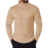 image:imageCOOFANDY Mens Turtleneck T Shirt Long Sleeve Pullover Sweater Slim Fit Lightweight Thermal Undershirt TopsKhaki