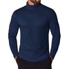 image:imageCOOFANDY Mens Turtleneck T Shirt Long Sleeve Pullover Sweater Slim Fit Lightweight Thermal Undershirt TopsNavy Blue