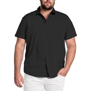 image:imageCOOFANDY Big amp Tall Shirts for Men Short Sleeve Button Down Casual Dress ShirtsBlack