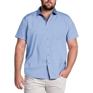 image:imageCOOFANDY Big amp Tall Shirts for Men Short Sleeve Button Down Casual Dress ShirtsBlue