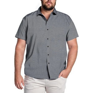 image:imageCOOFANDY Big amp Tall Shirts for Men Short Sleeve Button Down Casual Dress ShirtsGrey Blacksquare