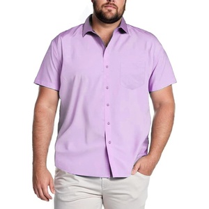 image:imageCOOFANDY Big amp Tall Shirts for Men Short Sleeve Button Down Casual Dress ShirtsLilac