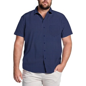 image:imageCOOFANDY Big amp Tall Shirts for Men Short Sleeve Button Down Casual Dress ShirtsNavy Bluesquare
