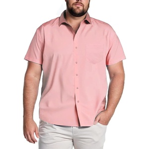 image:imageCOOFANDY Big amp Tall Shirts for Men Short Sleeve Button Down Casual Dress ShirtsPink