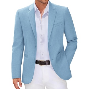 image:imageCOOFANDY Men Casual Blazer Sport Coats Slim Fit Lightweight Business Two Button Suit JacketsLight Blue